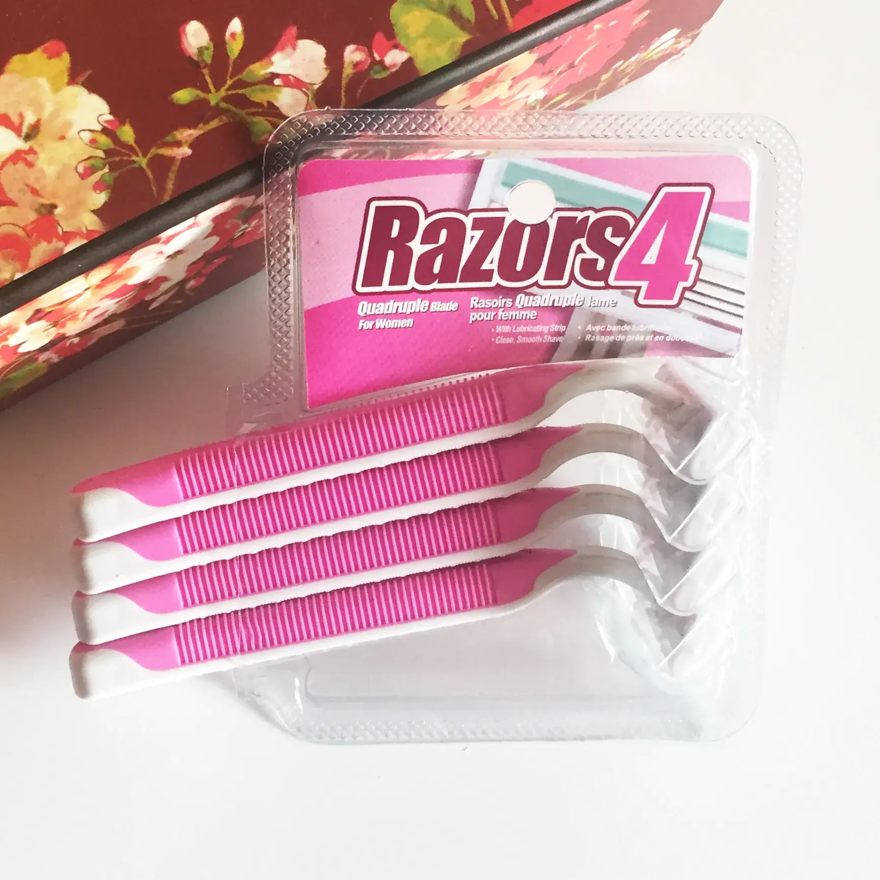 Women's Pink Hair Shaver 4 Pack Leg & Armpit Remover - Image 3