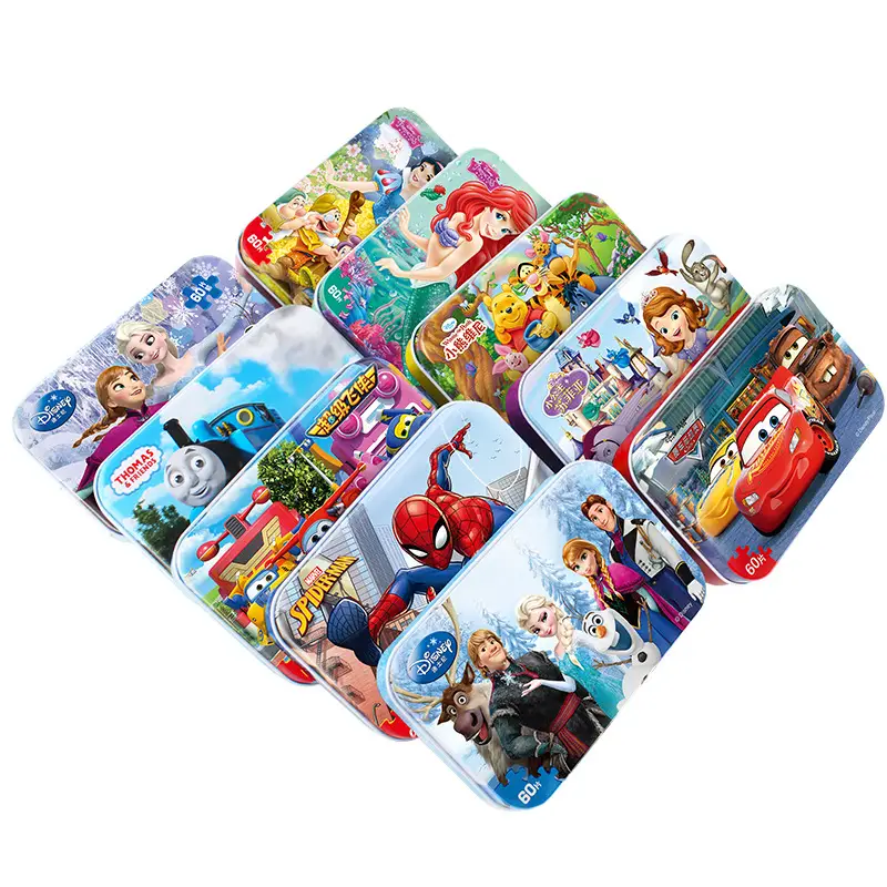 Disney Ice Princess Fun Early Education Iron Box 60 Wood Kids Puzzle - Image 14