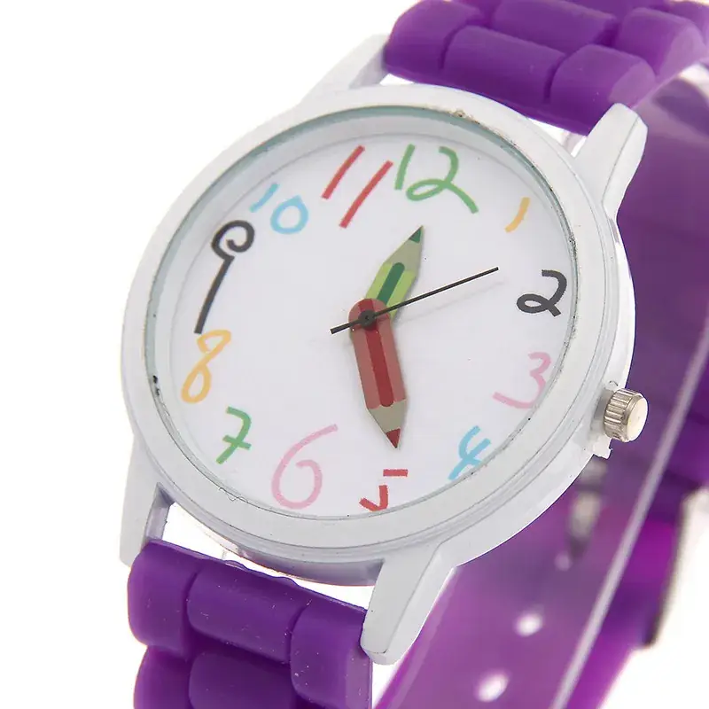 Blue Silicone Student Watch with Digital Display - Image 5