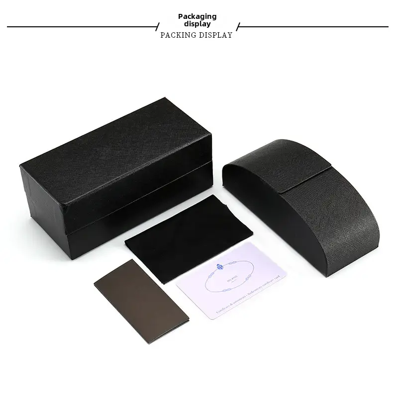 Black Leather Glasses Box Set for High-End Boutique - Image 2