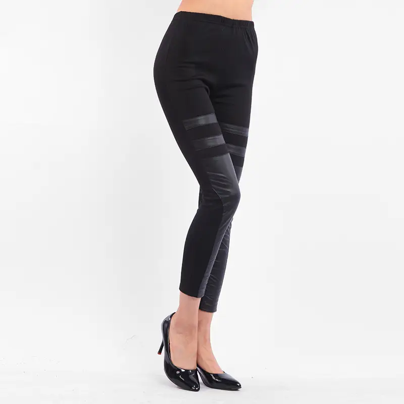Black Lace Slim Fit Leggings with Hollow Rose Design