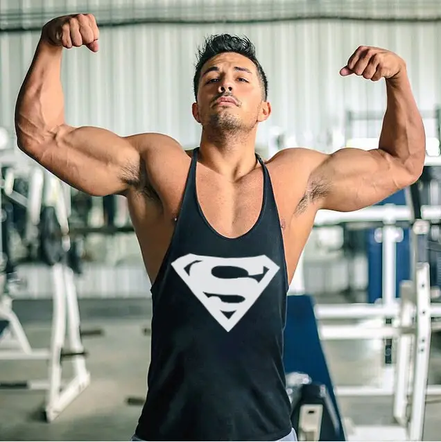 Marvel Men's Black Superman Bodybuilding Vest — feature 17