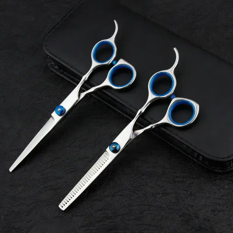Bamboo Handle Haircut Scissors Set for Thin Hair - Image 2