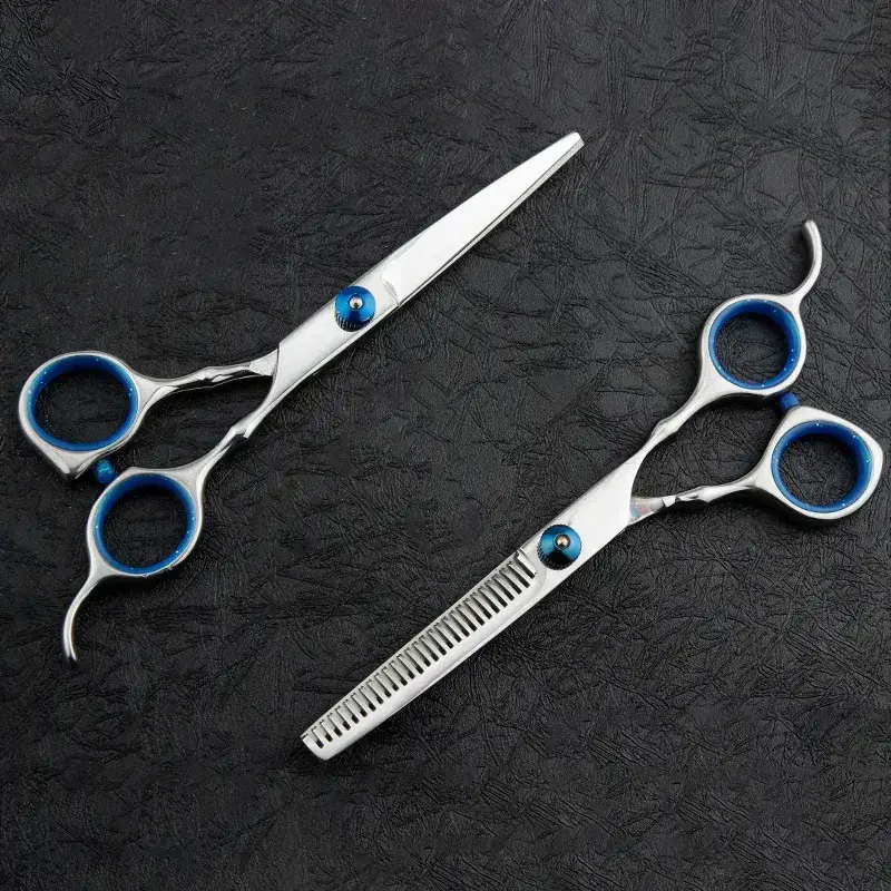 Bamboo Handle Haircut Scissors Set for Thin Hair - Image 3