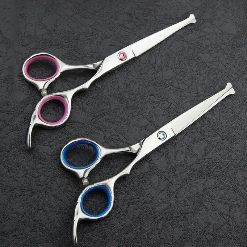 Professional Haircut Scissors Set with Blue Handles