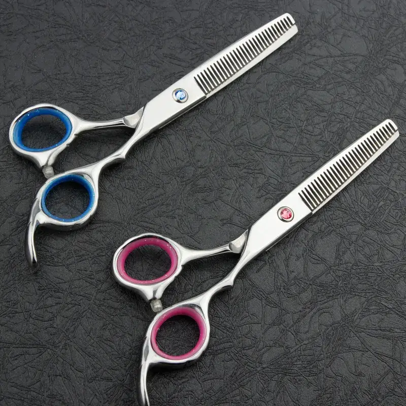 Professional Haircut Scissors Set with Blue Handles