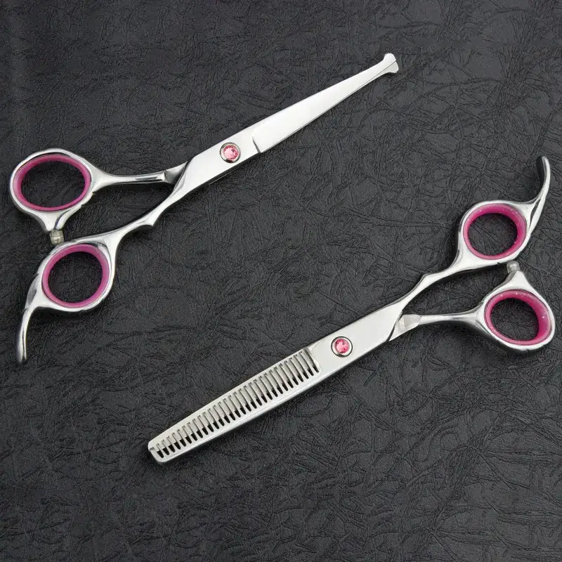 Professional Haircut Scissors Set with Blue Handles