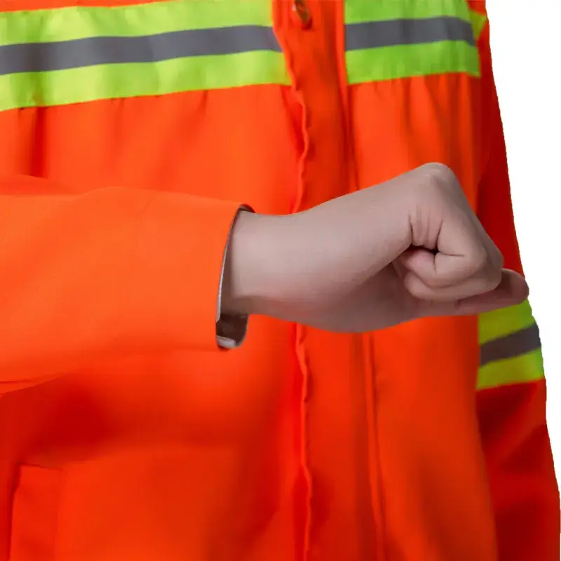 Long-sleeve Safety Workwear Orange Reflective Strips - Image 3