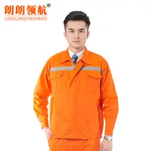 Long-sleeve Safety Workwear Orange Reflective Strips — feature 4