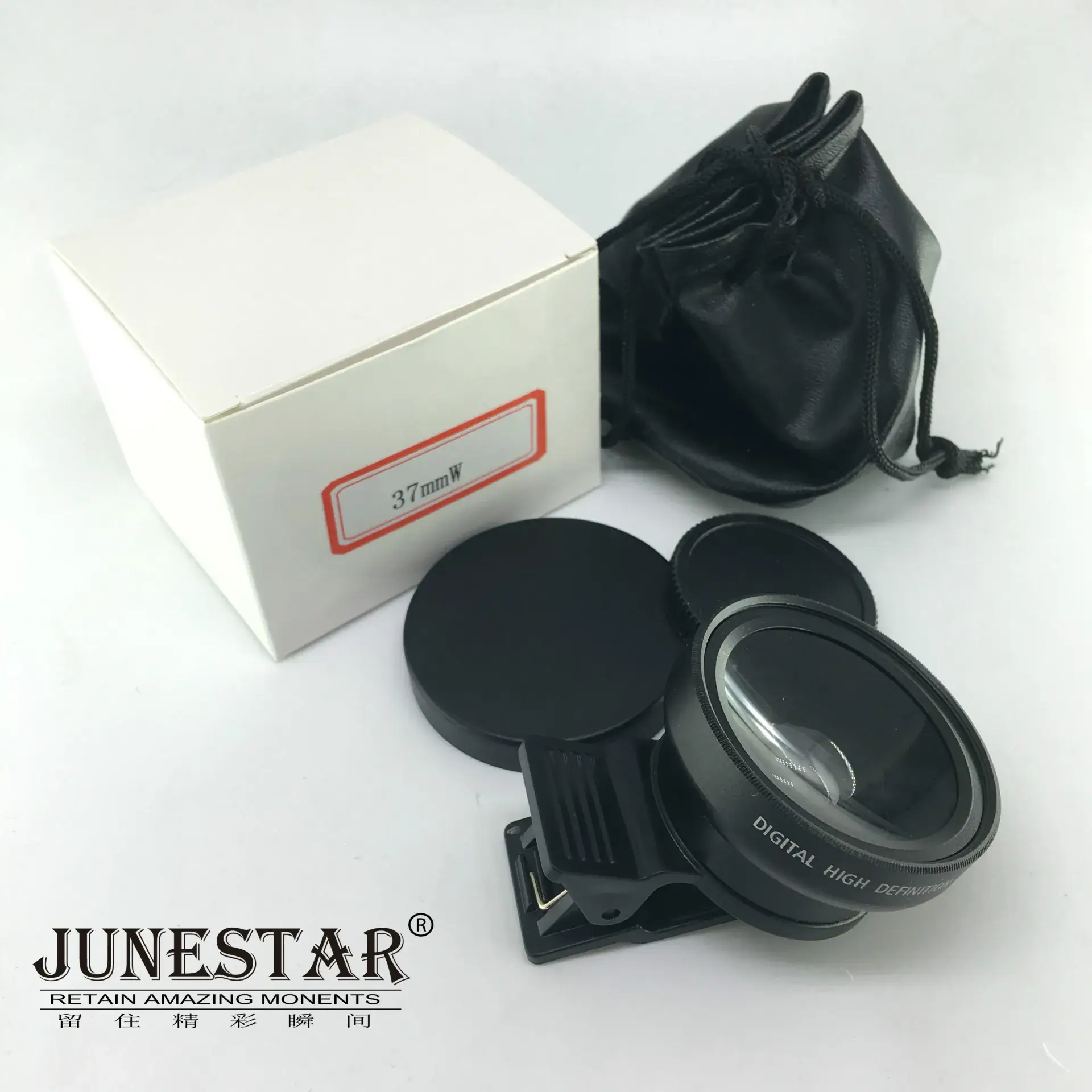 Junestar 37mm Macro Phone Lens Black
