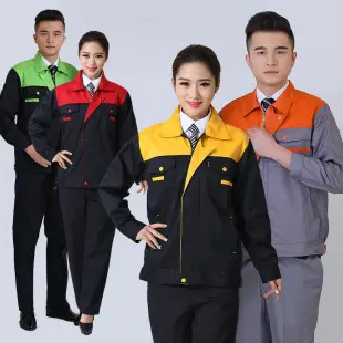Men Women Polyester Work Suit Red Blue — feature 3