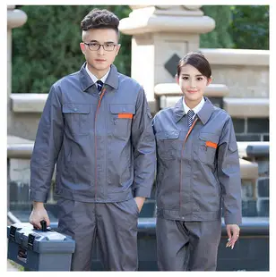 Men Women Polyester Work Suit Red Blue — feature 7