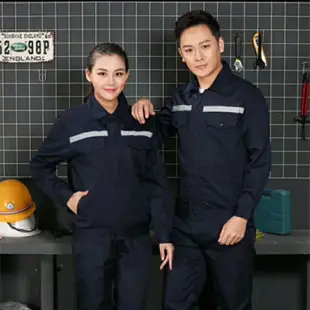 Men Women Polyester Work Suit Red Blue — feature 8