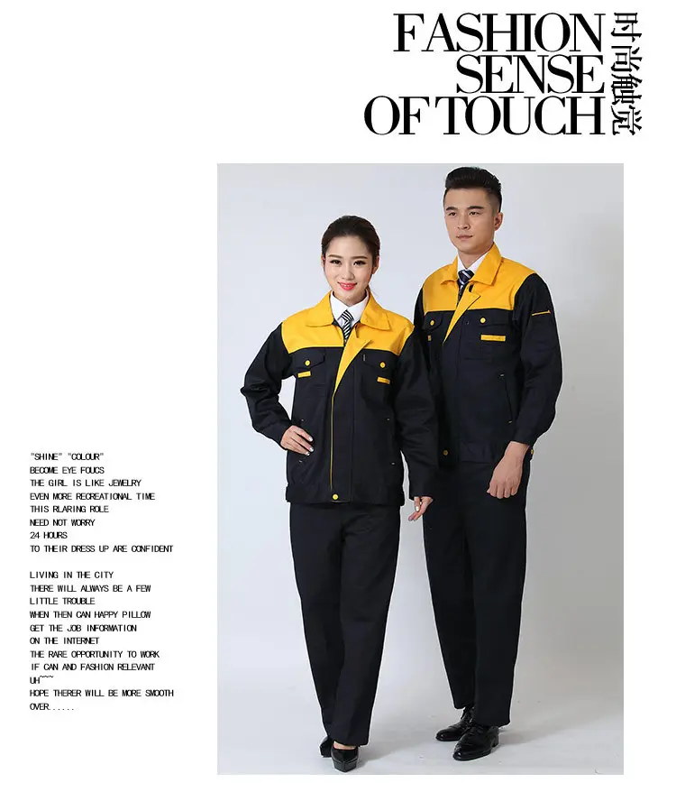 Men Women Polyester Work Suit Red Blue - Image 4