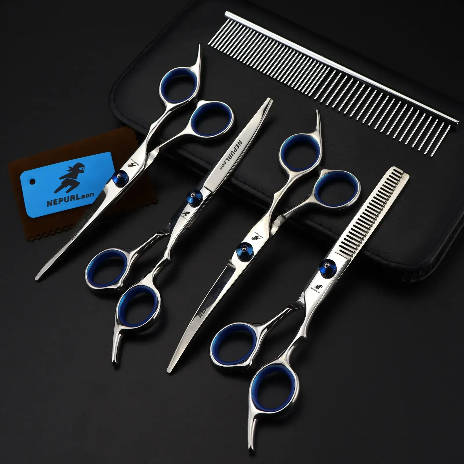 Neptsen 6.0 Inch Stainless Steel Pet Scissors 4 Pack - Image 3