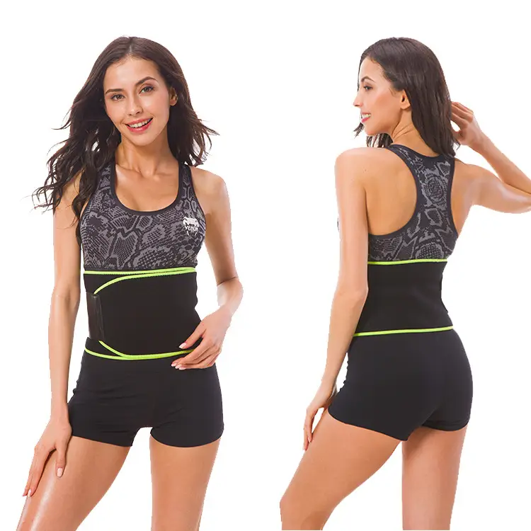Women's Yoga Waist Belt Black Pink Heat Resistant