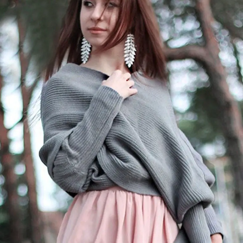 2023 Knitted V-Collar Sweater Scarf for Women