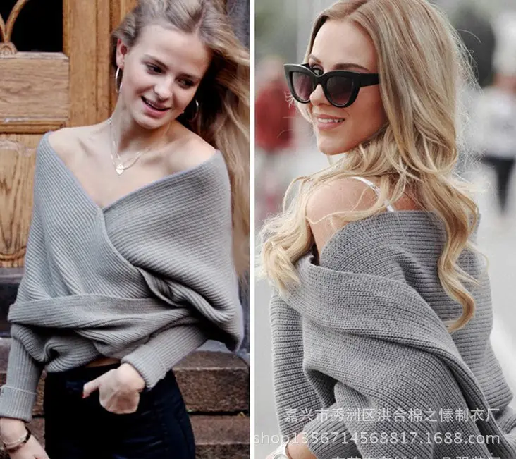 2023 Knitted V-Collar Sweater Scarf for Women — feature 17