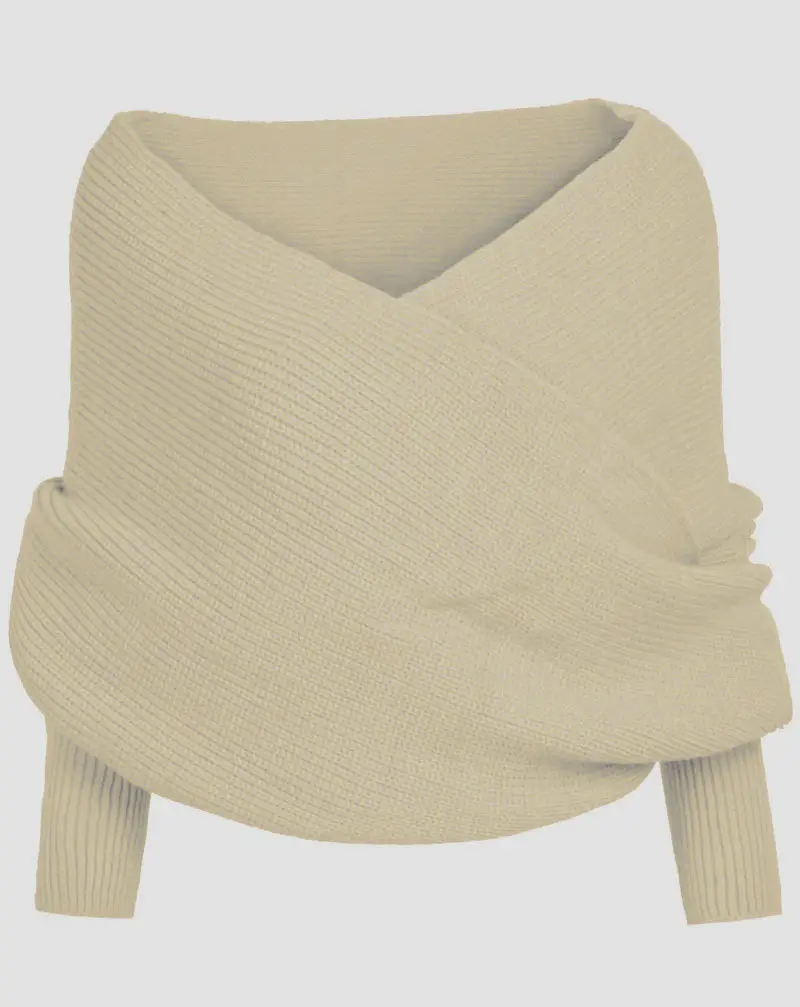 2023 Knitted V-Collar Sweater Scarf for Women
