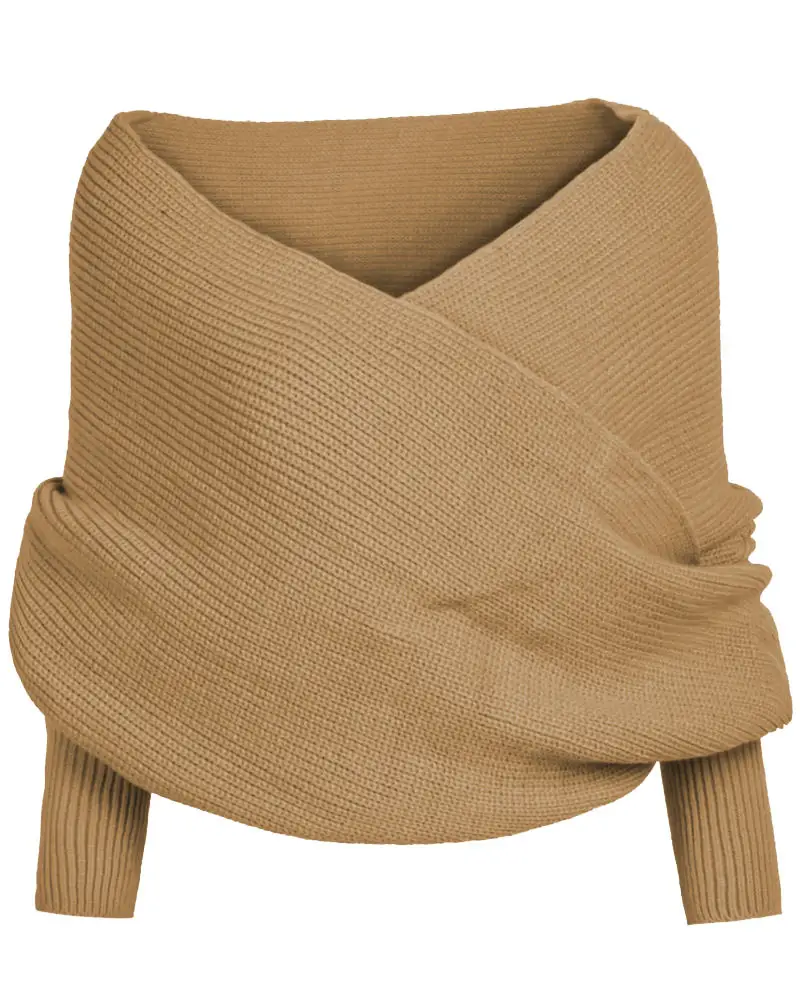 2023 Knitted V-Collar Sweater Scarf for Women