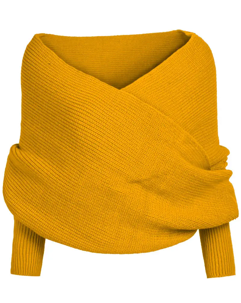 2023 Knitted V-Collar Sweater Scarf for Women