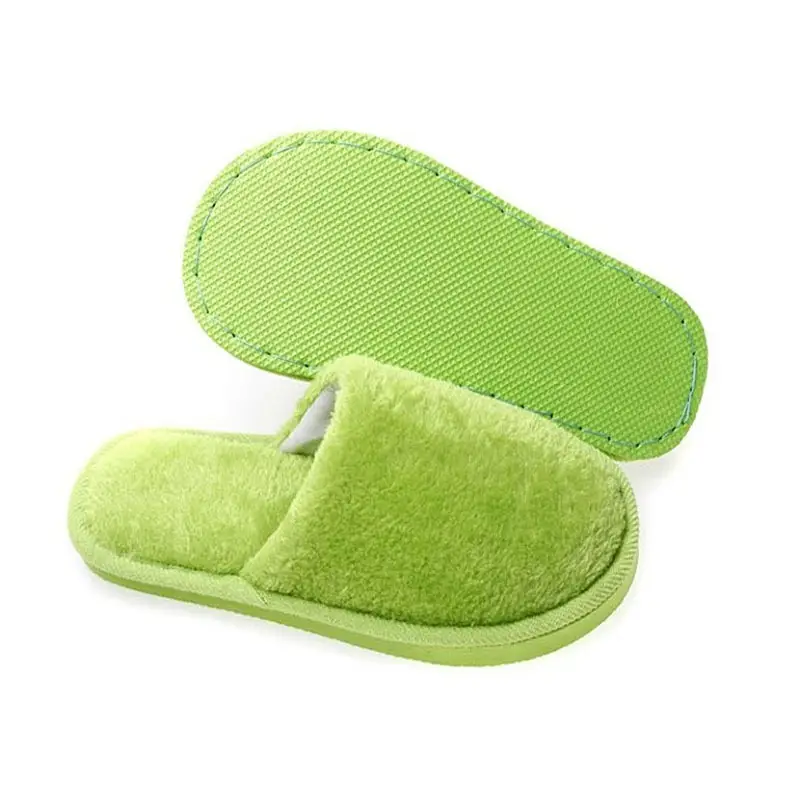 Winter men and women couples warm home plush candy color solid color EVA foam bottom cotton slippers manufacturers wholesale