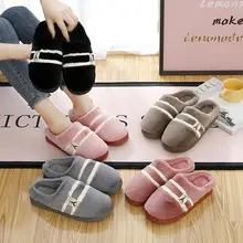 Winter men and women couples warm home plush candy color solid color EVA foam bottom cotton slippers manufacturers wholesale — feature 22