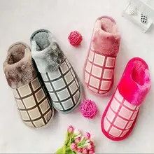 Winter men and women couples warm home plush candy color solid color EVA foam bottom cotton slippers manufacturers wholesale — feature 3