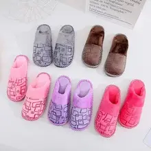 Winter men and women couples warm home plush candy color solid color EVA foam bottom cotton slippers manufacturers wholesale — feature 5