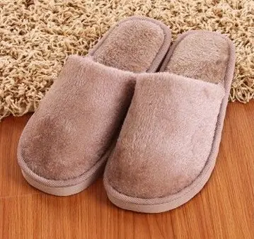 Winter men and women couples warm home plush candy color solid color EVA foam bottom cotton slippers manufacturers wholesale