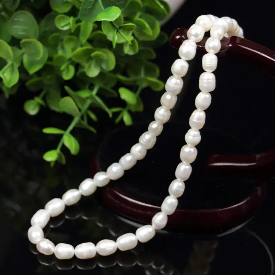 Natural Pearl Necklace with Jade Pendant, Mother's Style, Jade Jade Pendant - Image 13