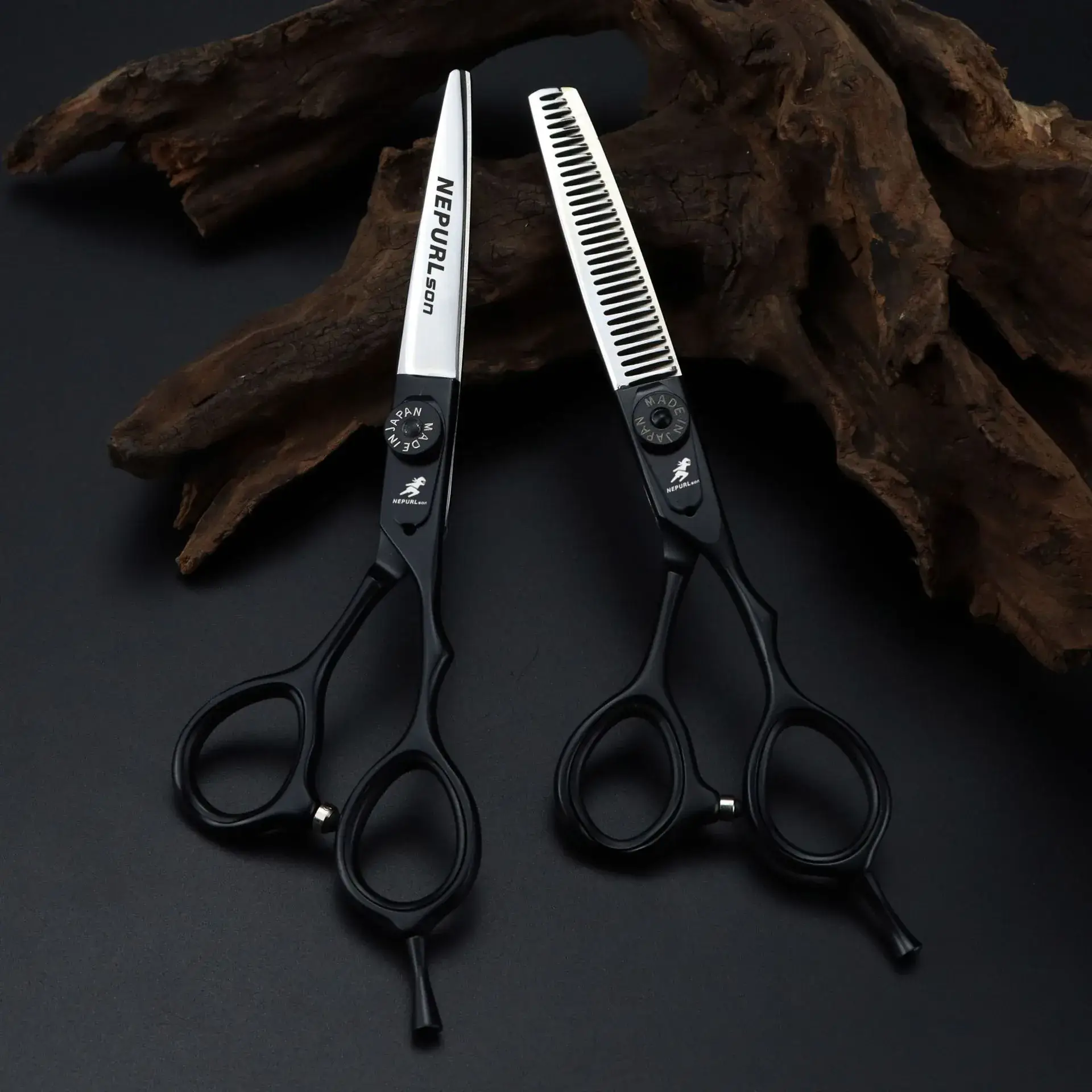6.0 Inch Black Hair Scissors Half Blade Tooth Precision - Image 5