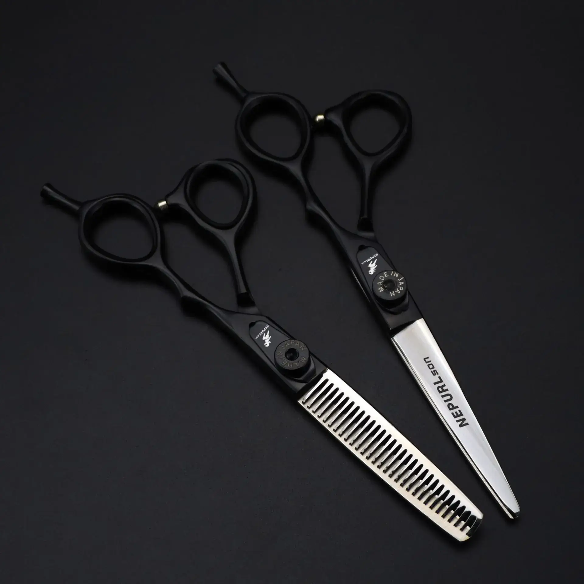 6.0 Inch Black Hair Scissors Half Blade Tooth Precision - Image 6
