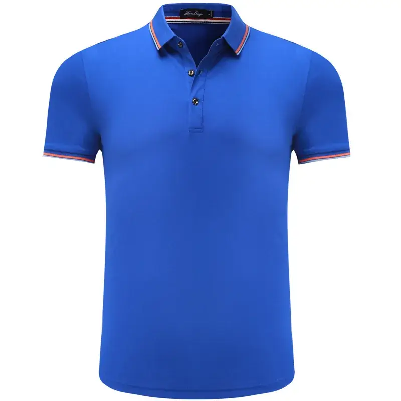 Men Red Business Polo Shirt with Logo & Short Sleeve - Image 11