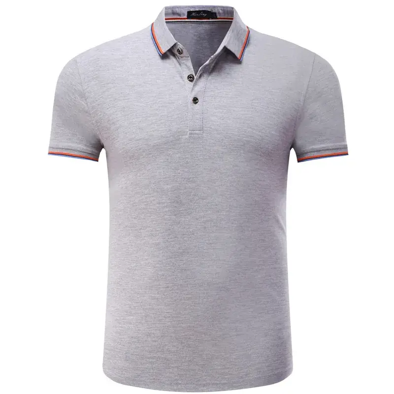 Men Red Business Polo Shirt with Logo & Short Sleeve - Image 2
