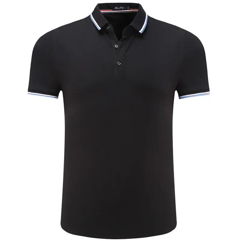 Men Red Business Polo Shirt with Logo & Short Sleeve - Image 3