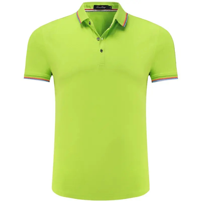 Men Red Business Polo Shirt with Logo & Short Sleeve - Image 4