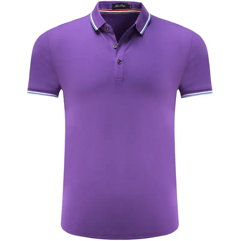 Men Red Business Polo Shirt with Logo & Short Sleeve - Image 6