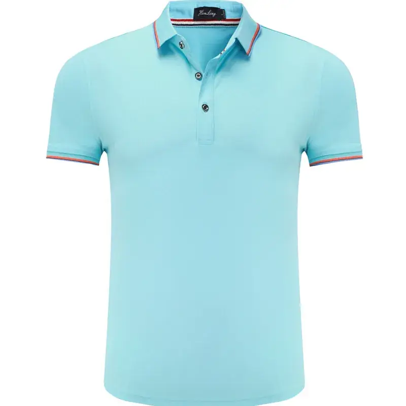 Men Red Business Polo Shirt with Logo & Short Sleeve - Image 7
