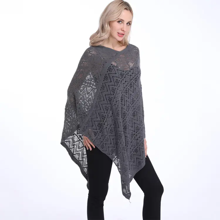 New Plus Size Women's Cross-Border Blouse Loose Hollow Irregular Pullover Top - Image 11