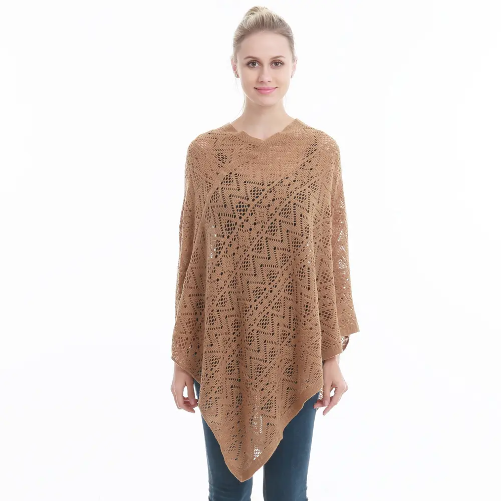 New Plus Size Women's Cross-Border Blouse Loose Hollow Irregular Pullover Top - Image 7