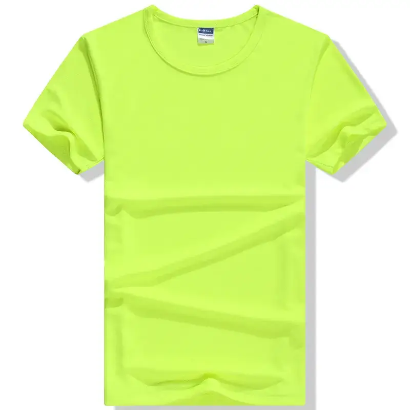 Men's Green Round Neck T-Shirt Quick Dry