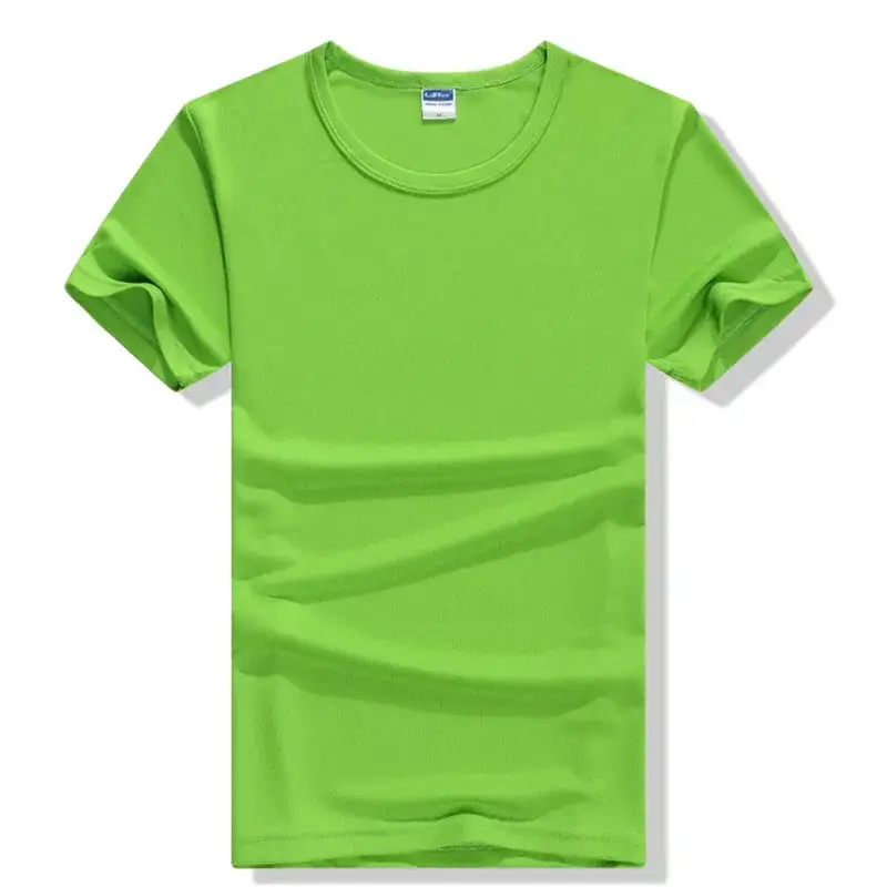 Men's Green Round Neck T-Shirt Quick Dry