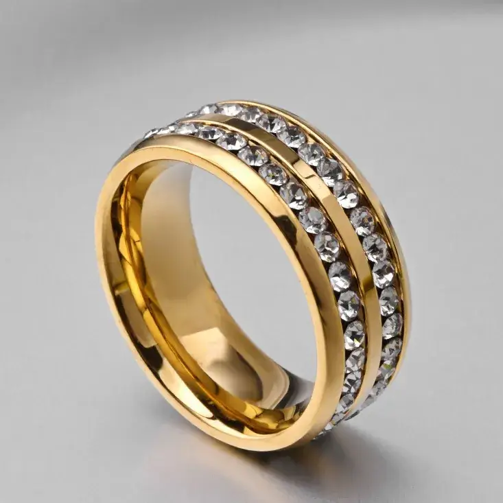 18K Gold Full Circle Diamond Ring for Men - Image 3