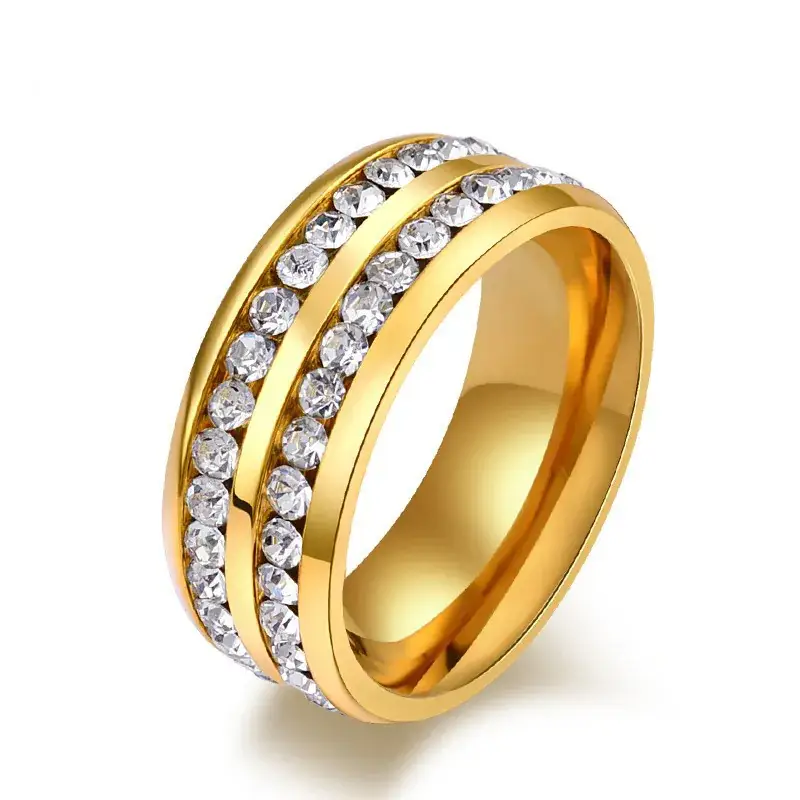 18K Gold Full Circle Diamond Ring for Men - Image 5