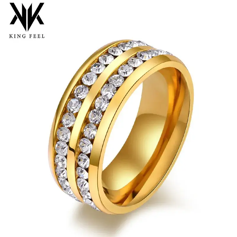 18K Gold Full Circle Diamond Ring for Men