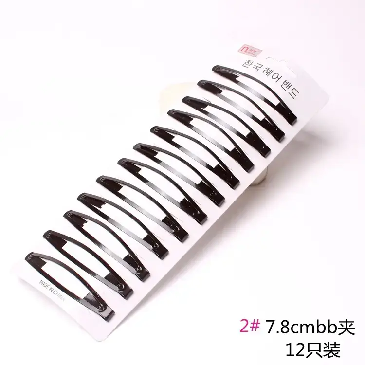 12-Piece Black Korean Style Hair Clips Set - Image 6