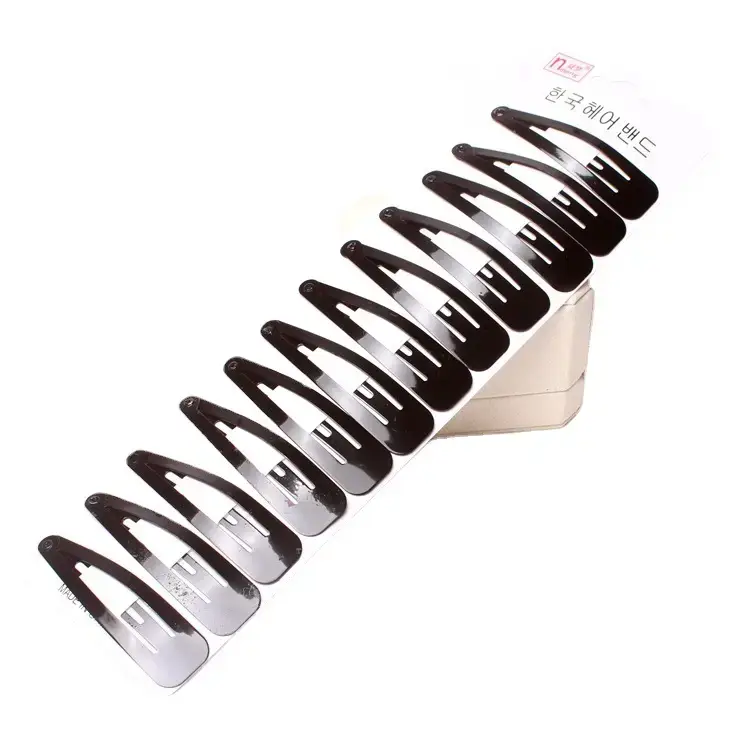 12-Piece Black Korean Style Hair Clips Set - Image 7