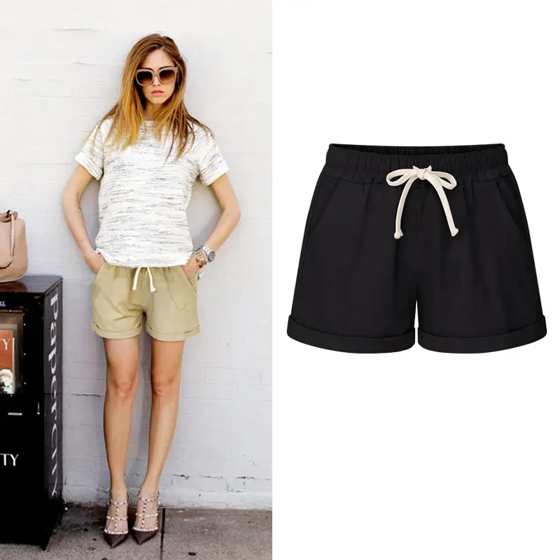 Women's Denim Shorts Imitation Loose Fit Large - Image 11