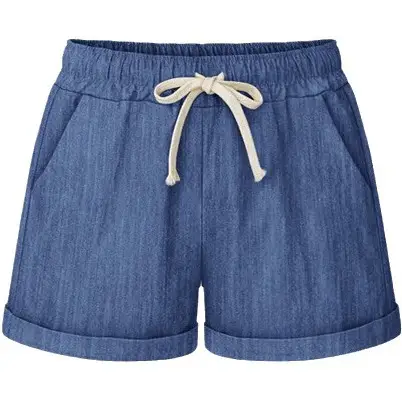 Women's Denim Shorts Imitation Loose Fit Large - Image 13